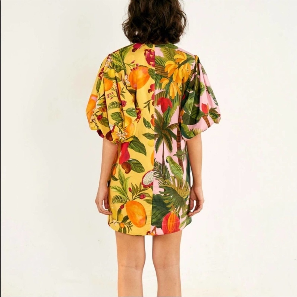 FARM Rio Pink & Yellow Tropical Mini Dress - Picture 2 of 12